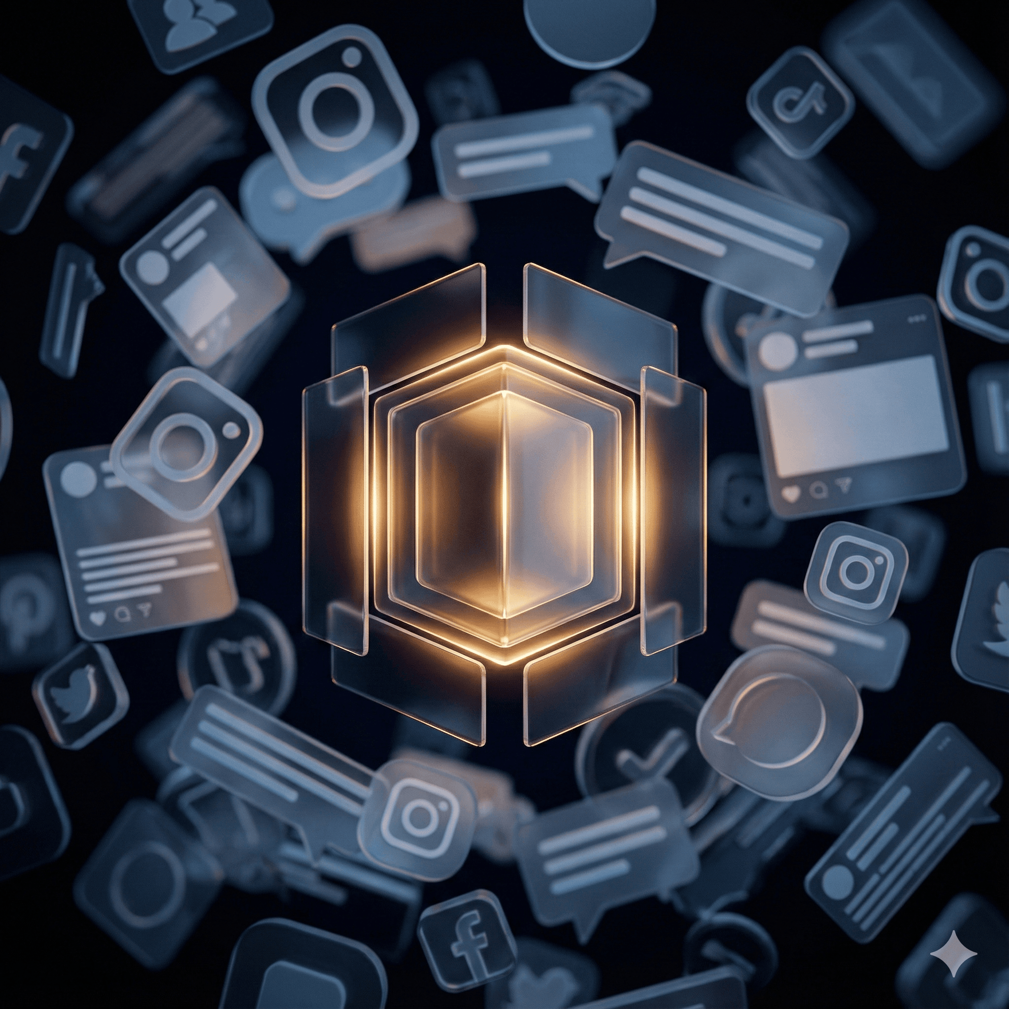 Social media branding illustration